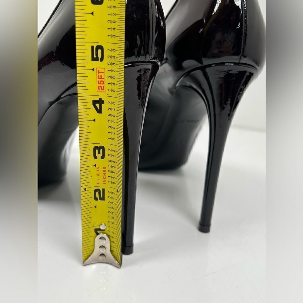 Louis Vuitton Brown Patent Leather Valentine Peep Toe Pumps Size 41 - Picture 8 of 13